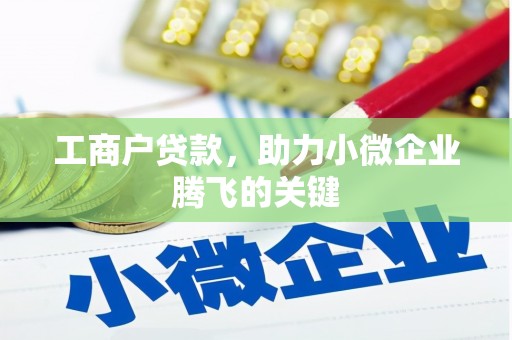 昭平工商户贷款，助力小微企业腾飞的关键