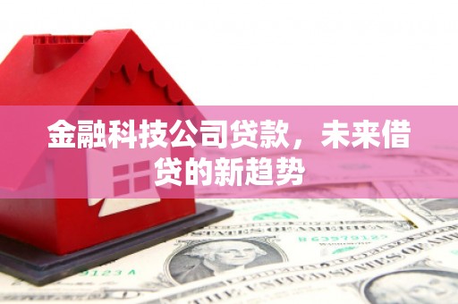 房县金融科技公司贷款，未来借贷的新趋势