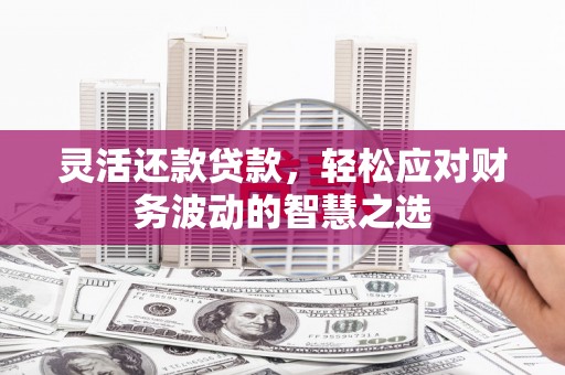 丹凤灵活还款贷款，轻松应对财务波动的智慧之选